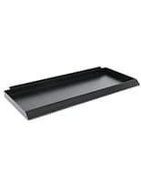 Slatwall shelf with black powder coat finish