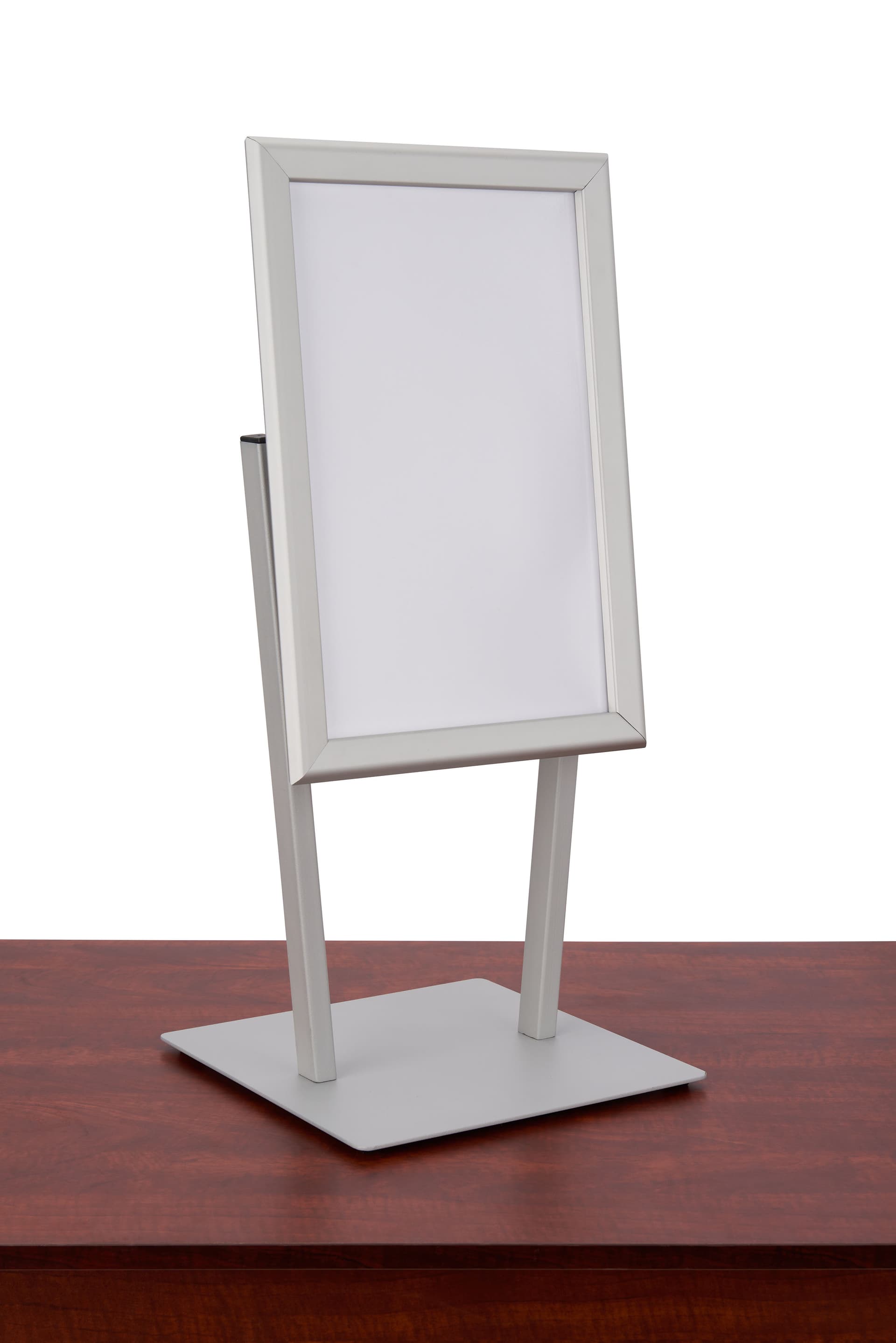 Modern countertop snap frame with V-shaped frame
