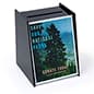 Acrylic Ballot Box with 8.5 x 11 Sign Holder - Black