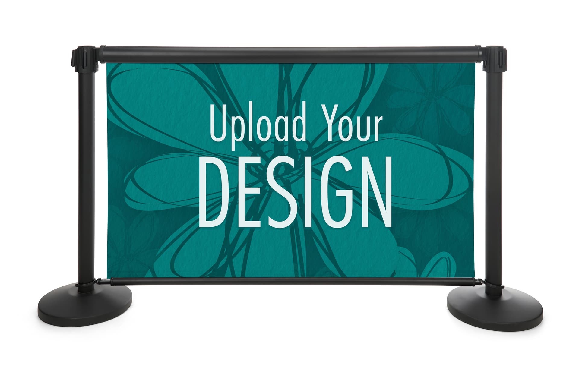 Retractable banner for stanchion is customizable