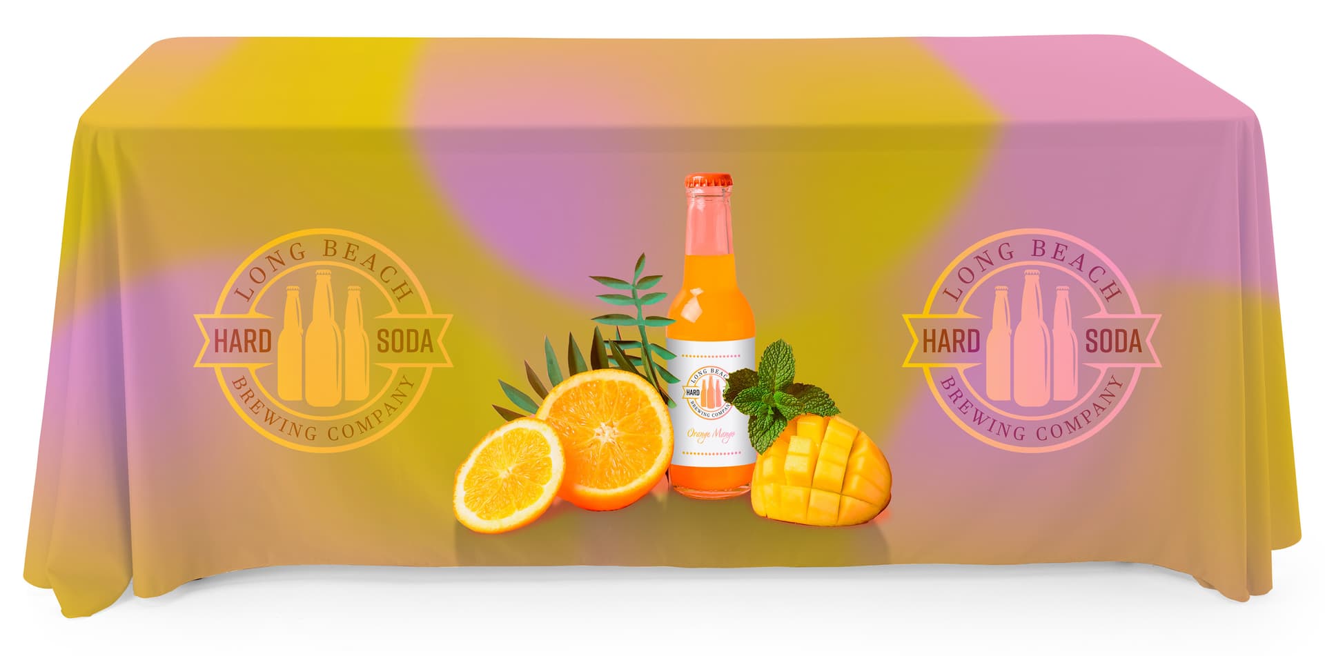 Custom table covers with closed back design 