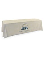 Custom table covers with closed back design 