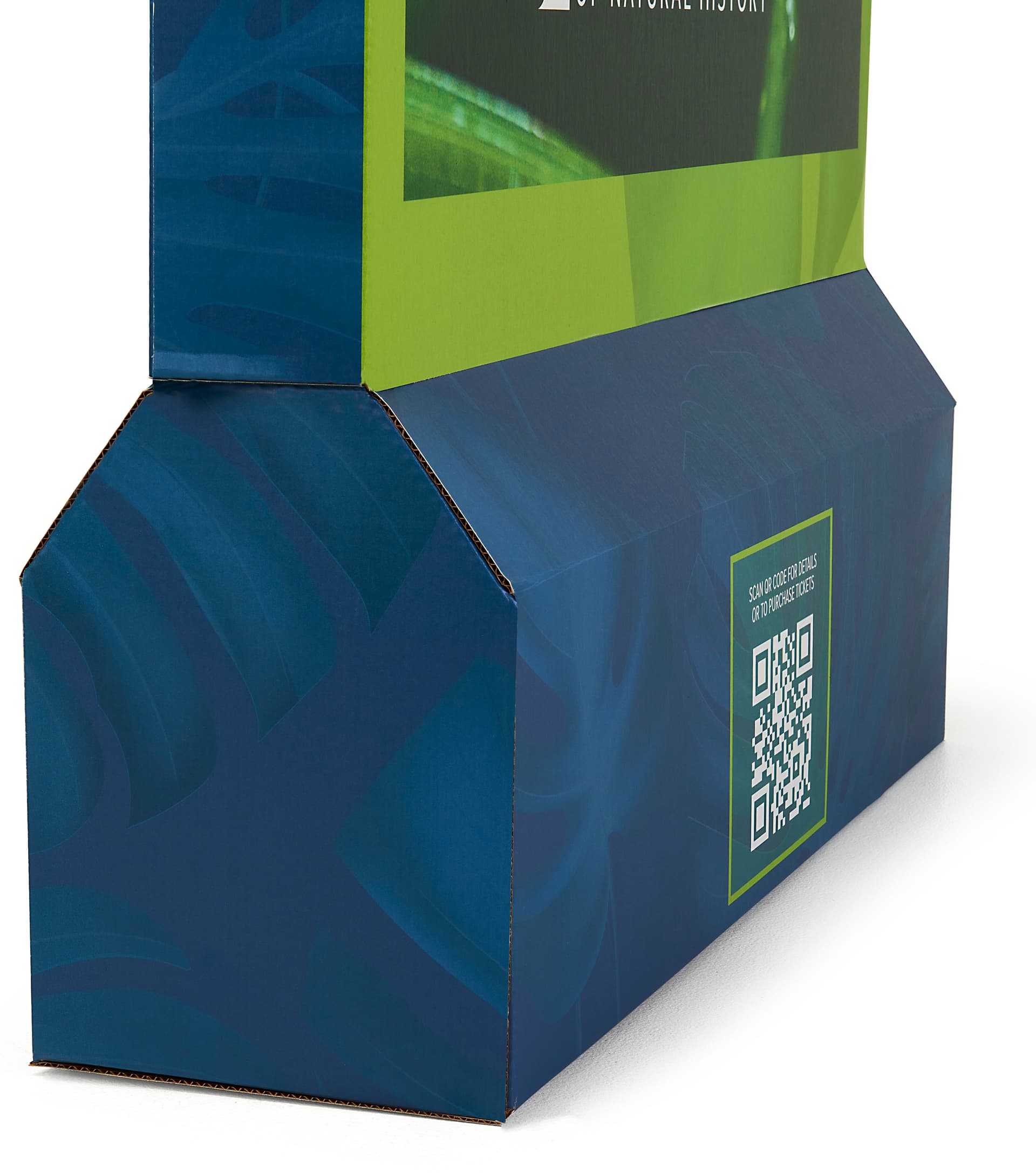 33 x 70 Custom printed cardboard banner stand is easy to assemble 