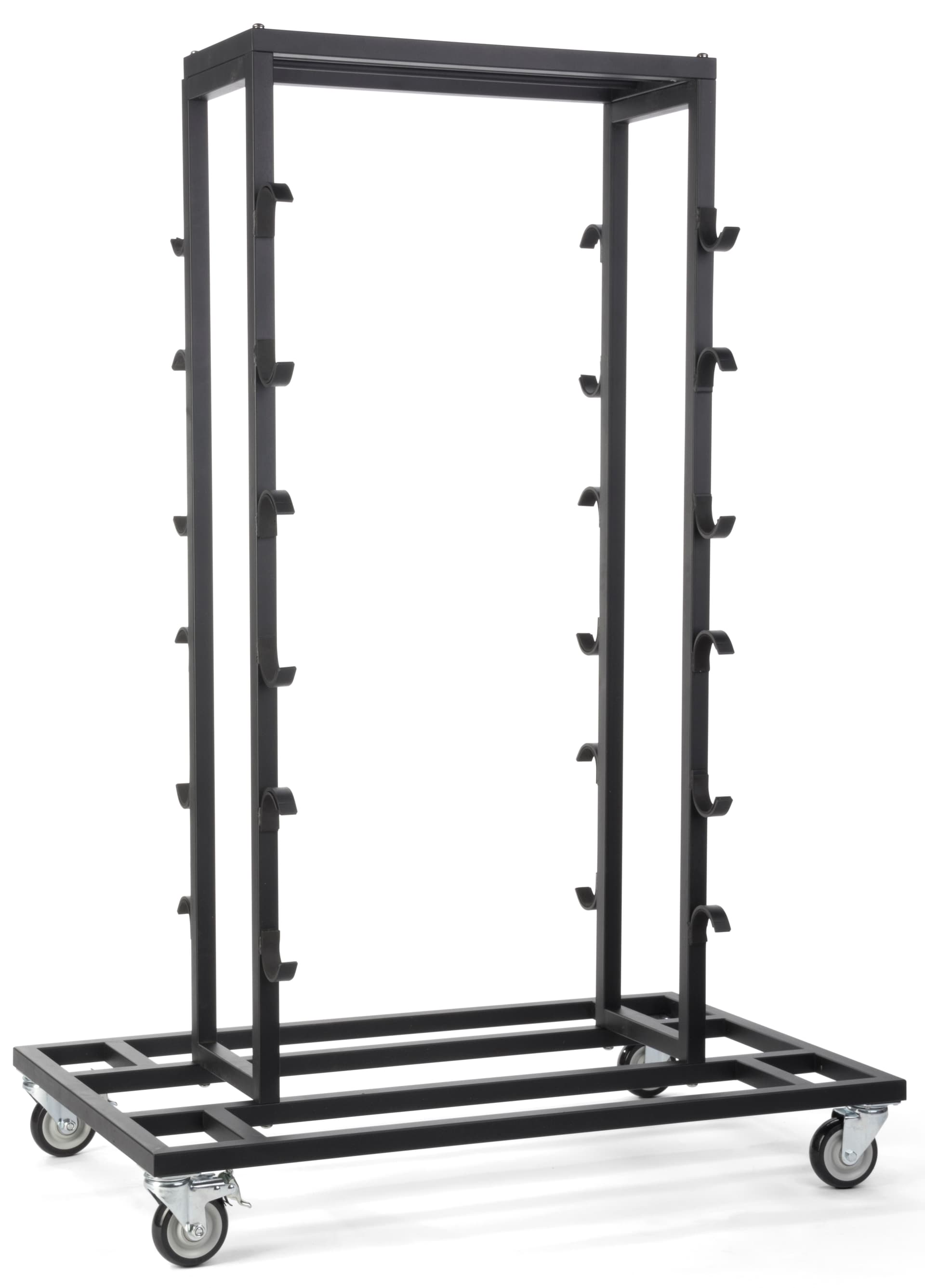 Black Stanchion Storage Cart