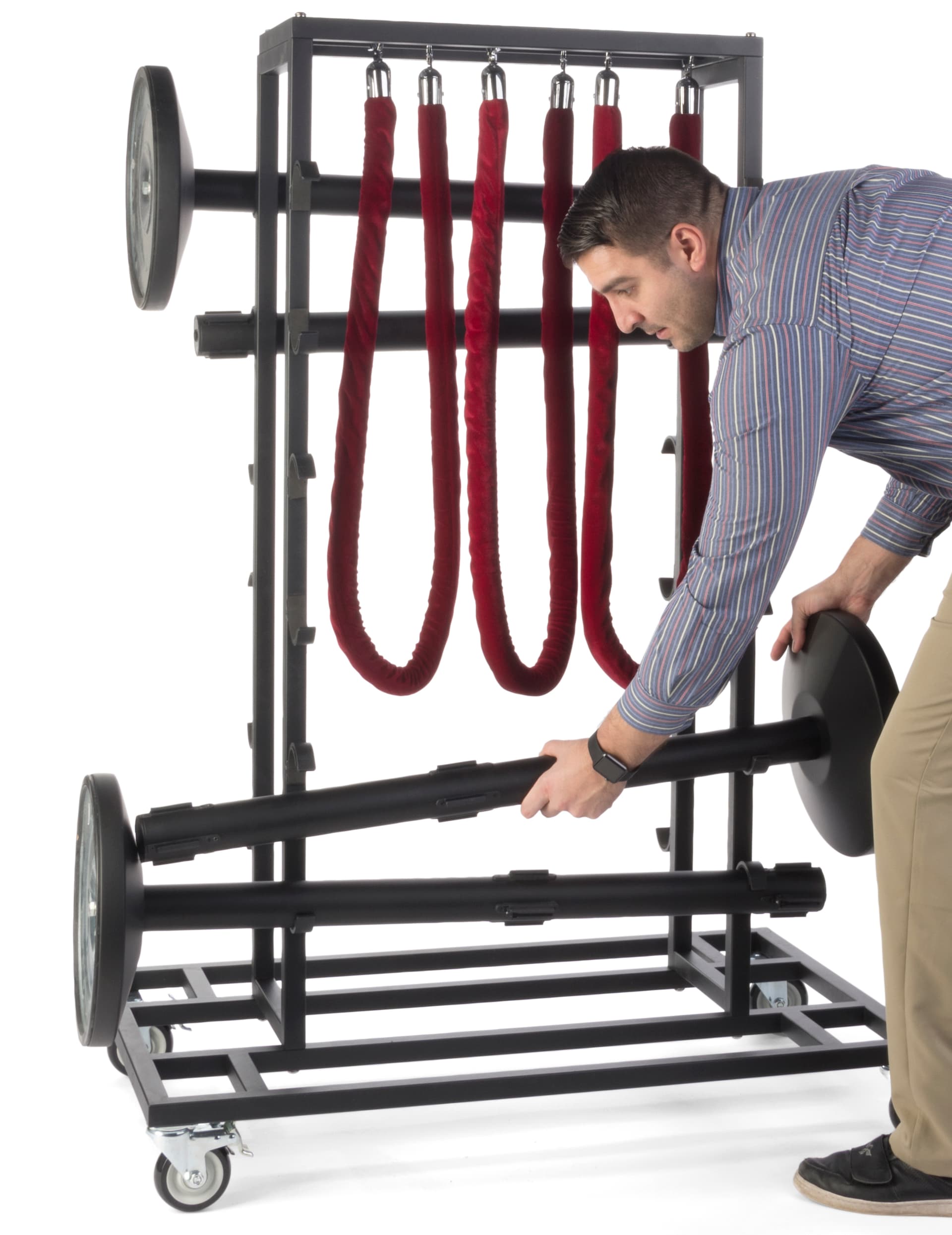 12 Piece Stanchion Storage Cart