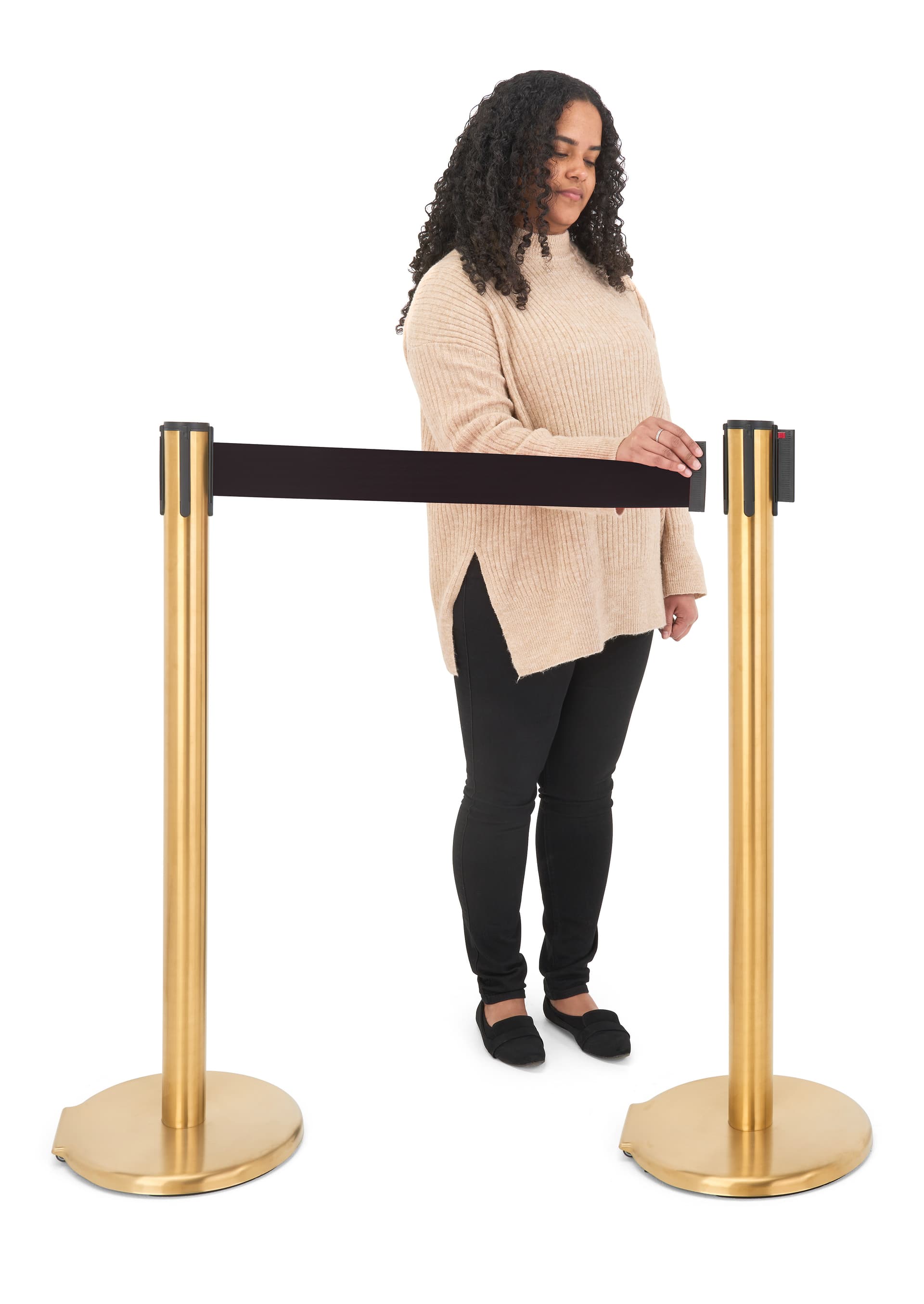 These retractable belt stanchions have endless configuration options