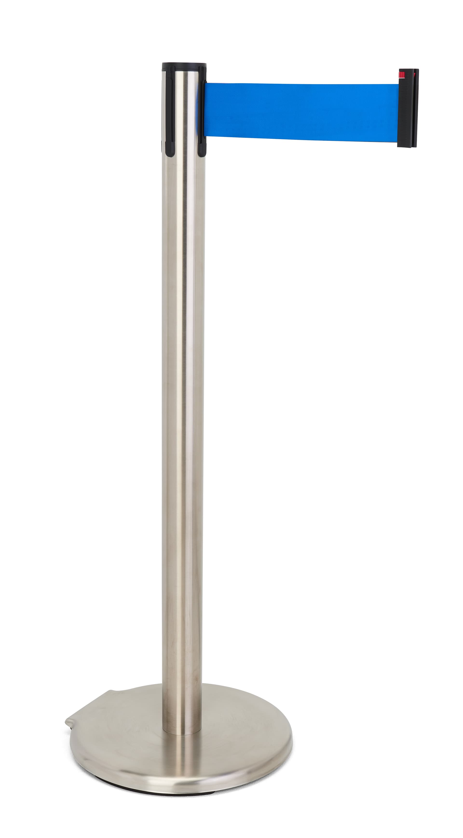 These retractable belt stanchions have stainless steel 304 material 