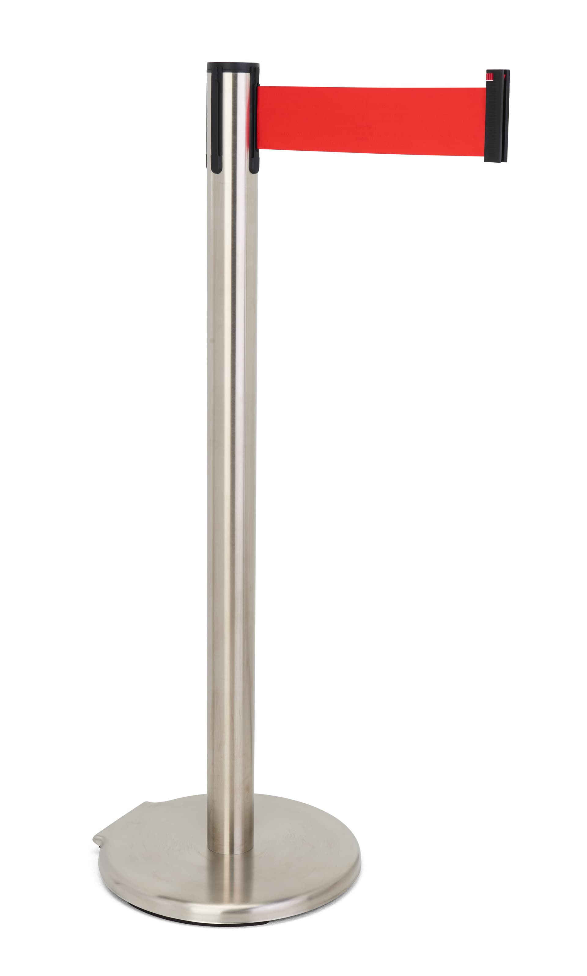 These retractable belt stanchions are for indoor use