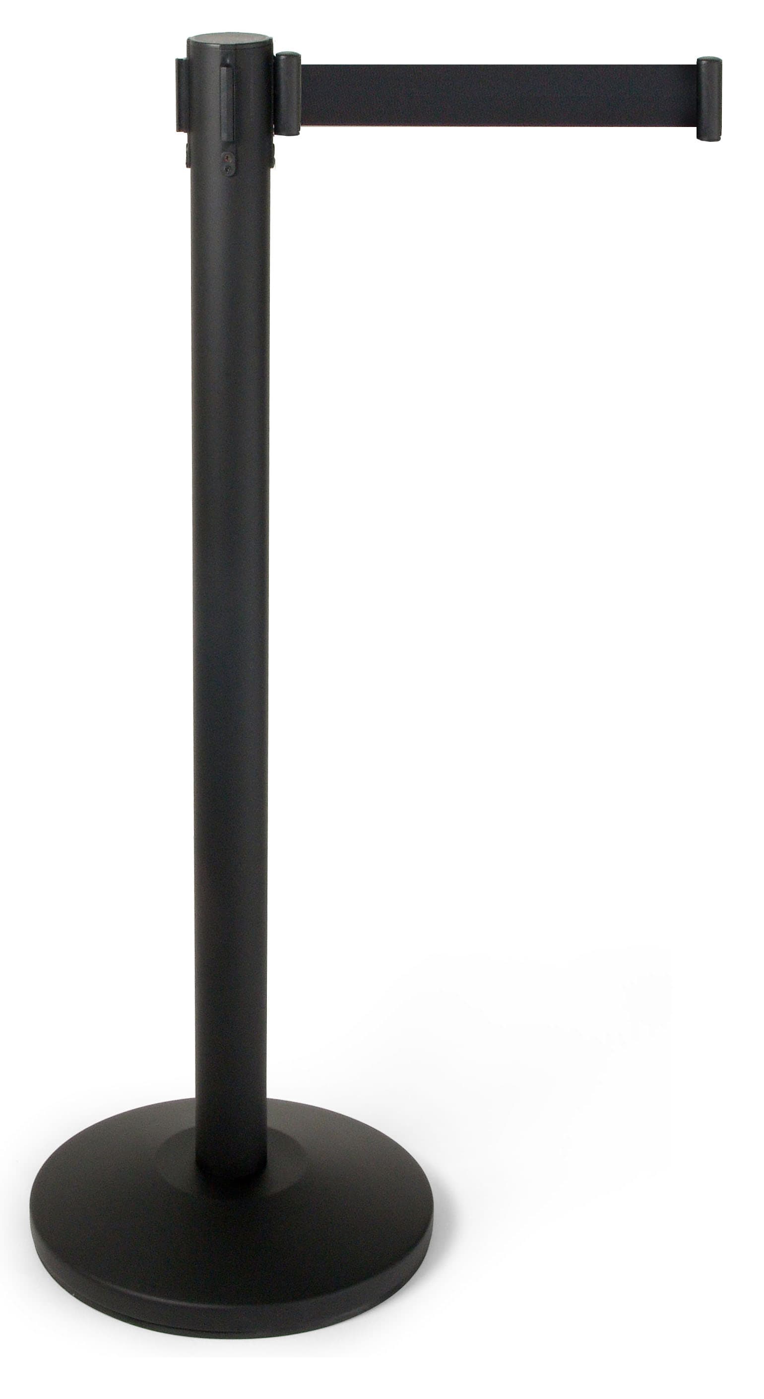 Black Sanitizer Stanchion Station
