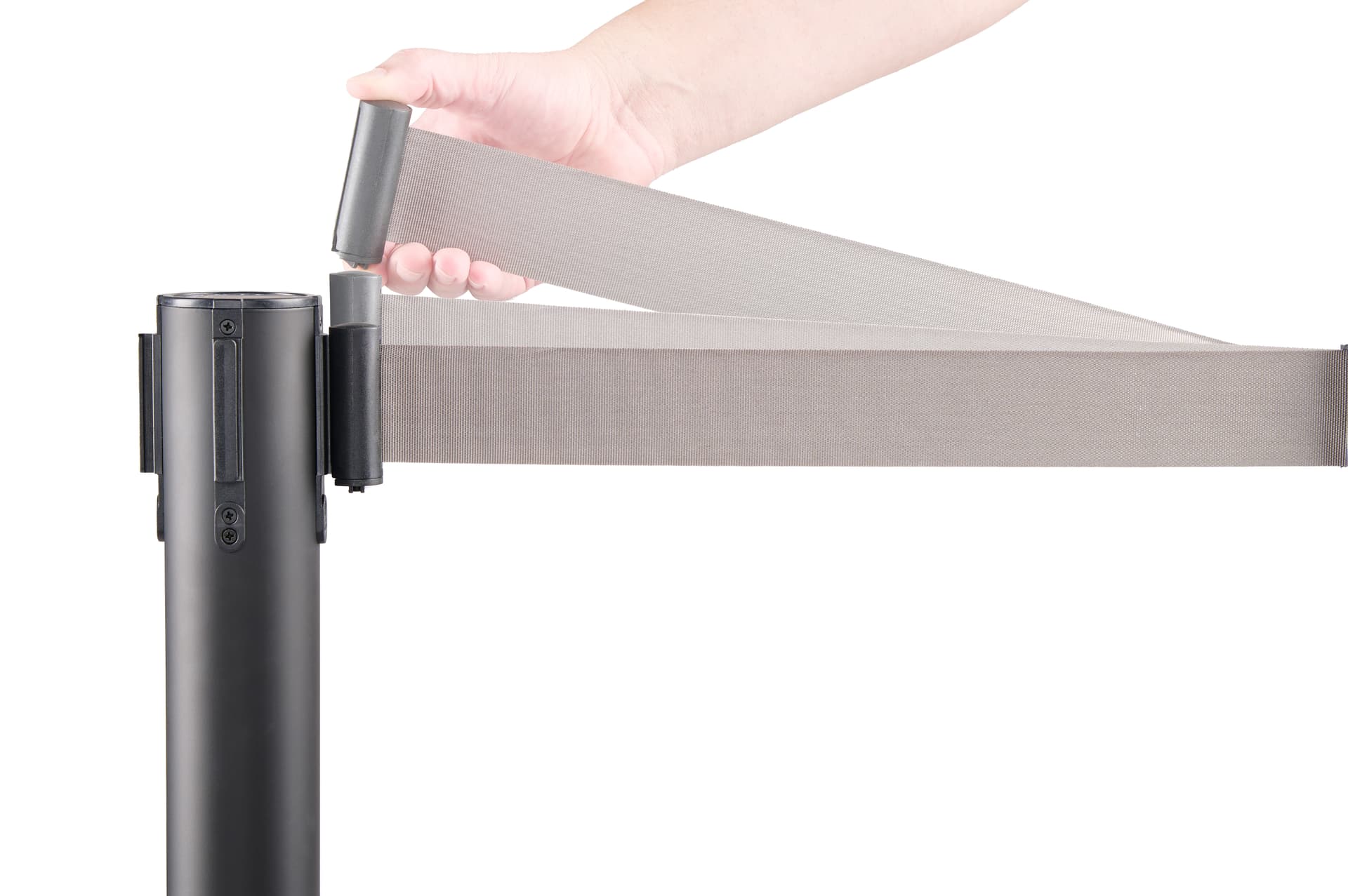 retractable barrier post