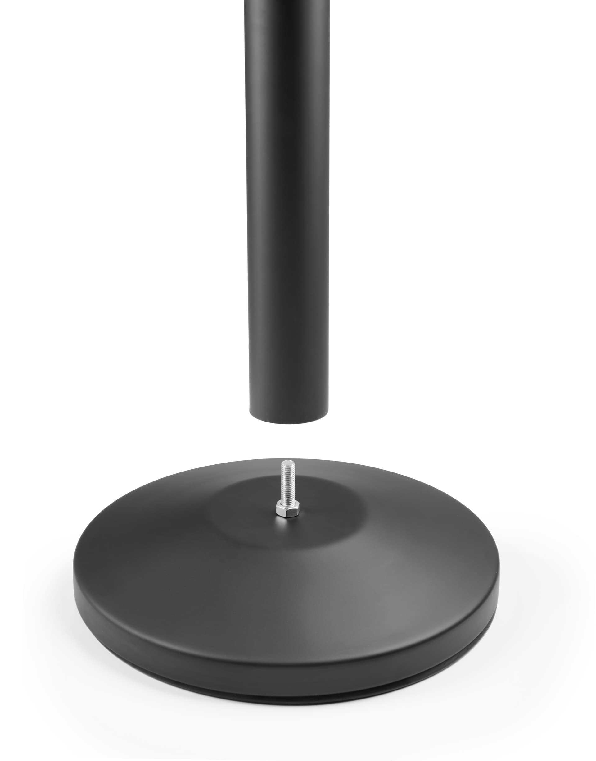 Retractable queue barrier attaches to the base 