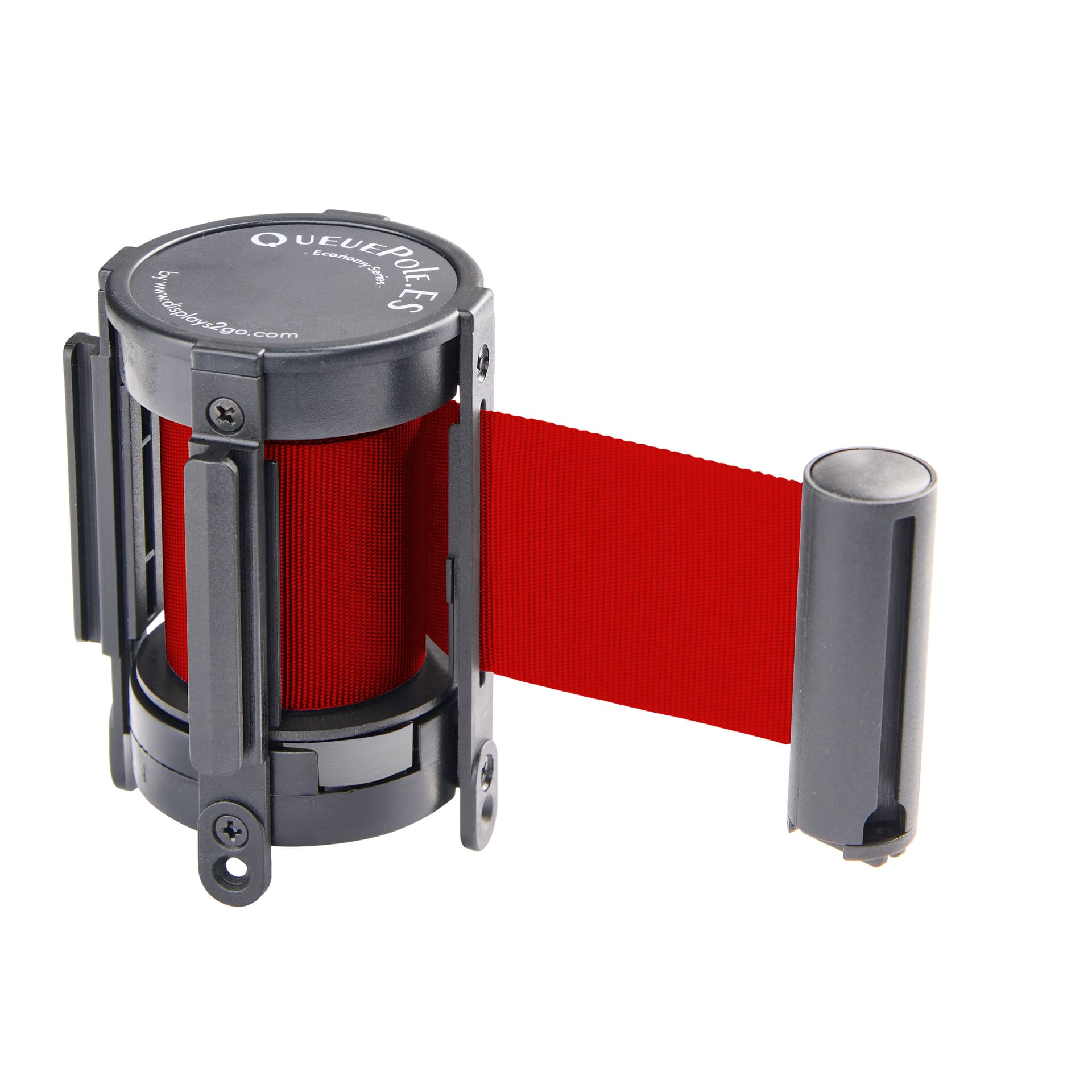 Retractable queue barrier belt cartridge