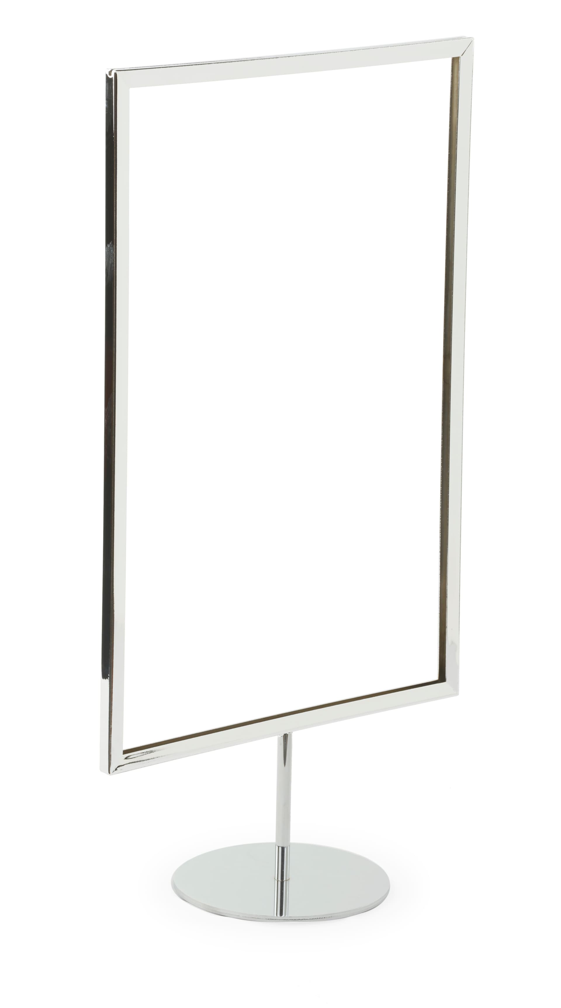 Chrome Portrait 11 x 17 Sign Holder