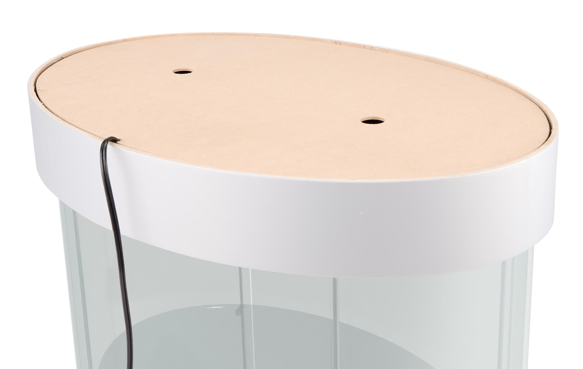 Round display case with mdf material 