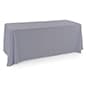 6' or 8' Polyester Table Cloth, Closed Back - Solid Color