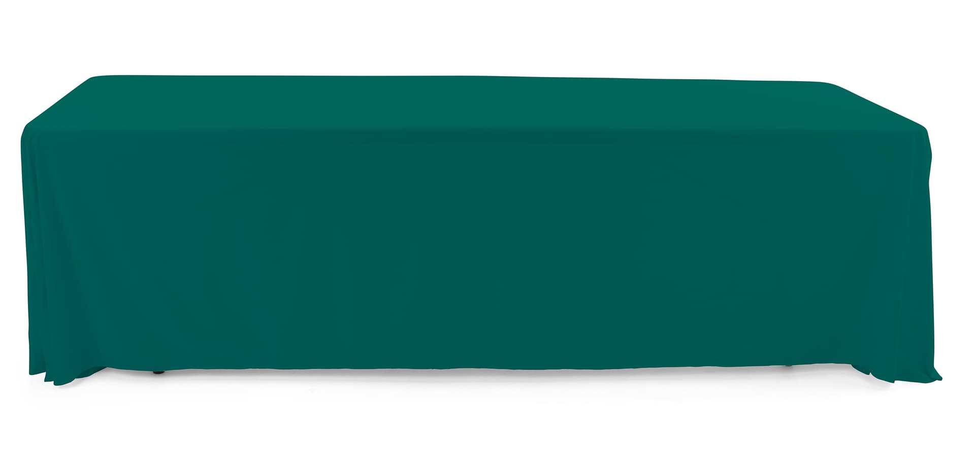 Green polyester table cover with machine washable fabric 