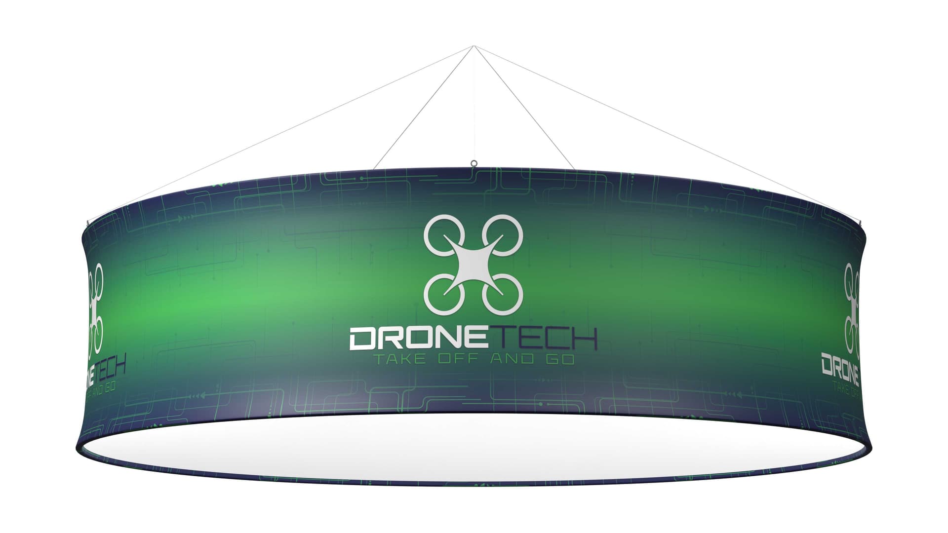 Hanging graphics with round design 