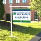 24 x 18 Real Estate Sign with Ground Stake, 55.5 tall, Colonial Style - White