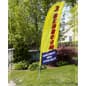 8' Real Estate Feather Flag w/ Ground Spike, APARTMENT NOW AVAILABLE Message