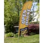 8' Real Estate Feather Flag w/ Ground Spike, OPEN HOUSE Message
