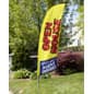 8' Real Estate Feather Flag w/ Ground Spike, OPEN HOUSE Message