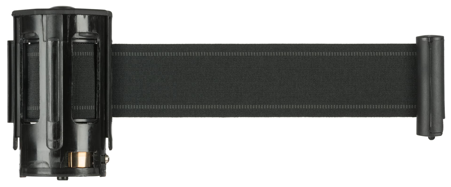 9.5' Retractable Black Crowd Control Belt