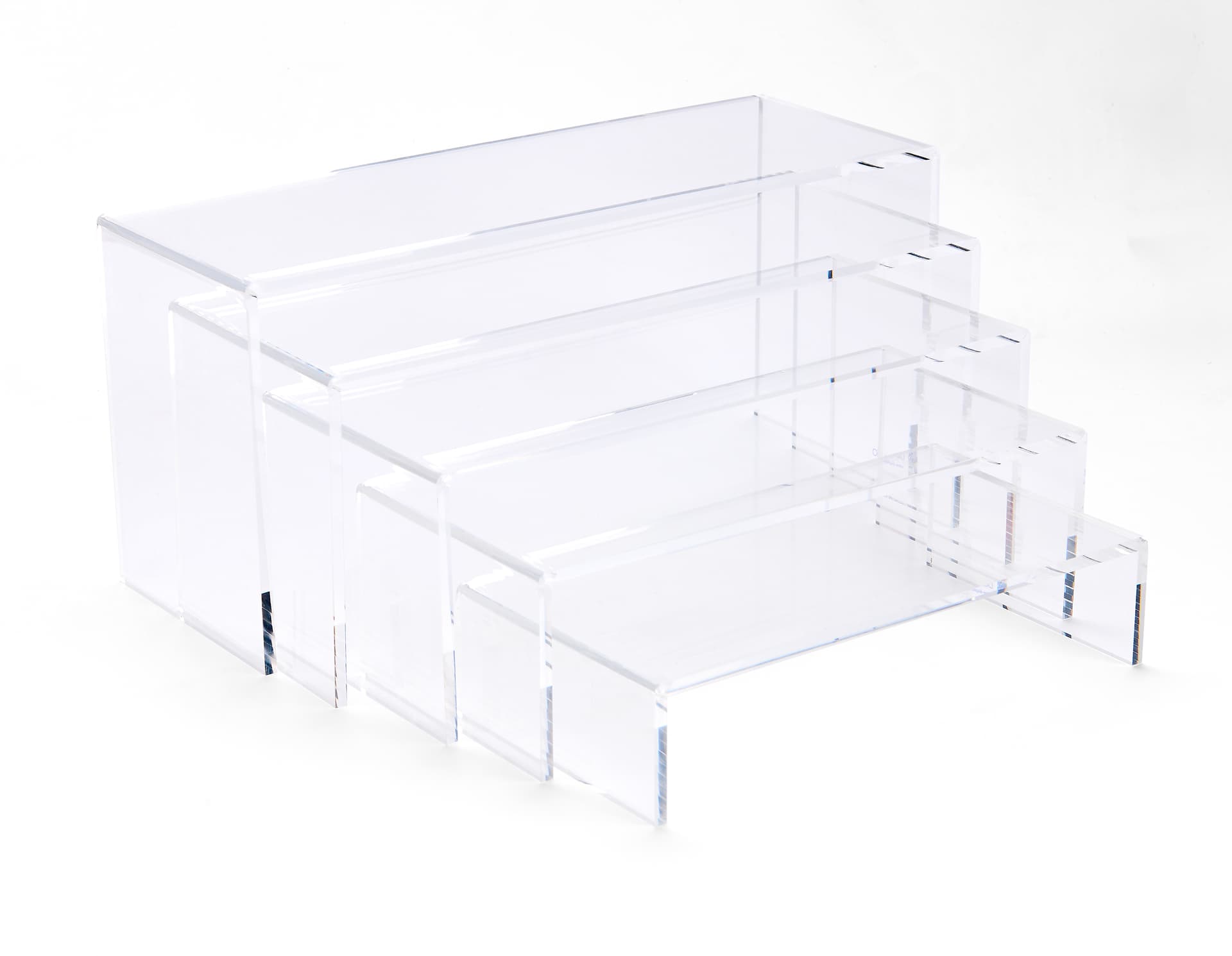 Acrylic Display Risers with 5 Different Sizes 