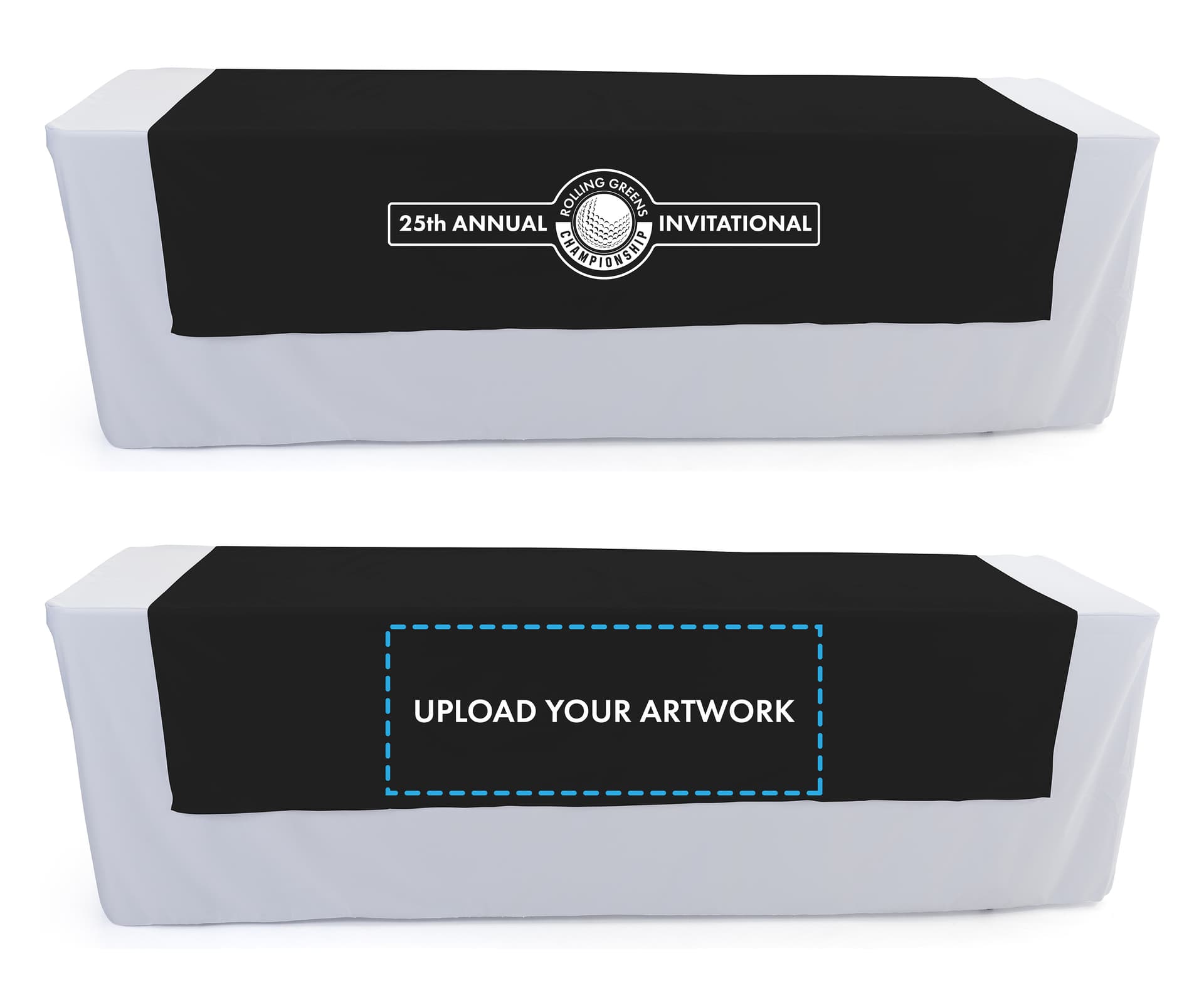 Printed table runner with durable polyester construction