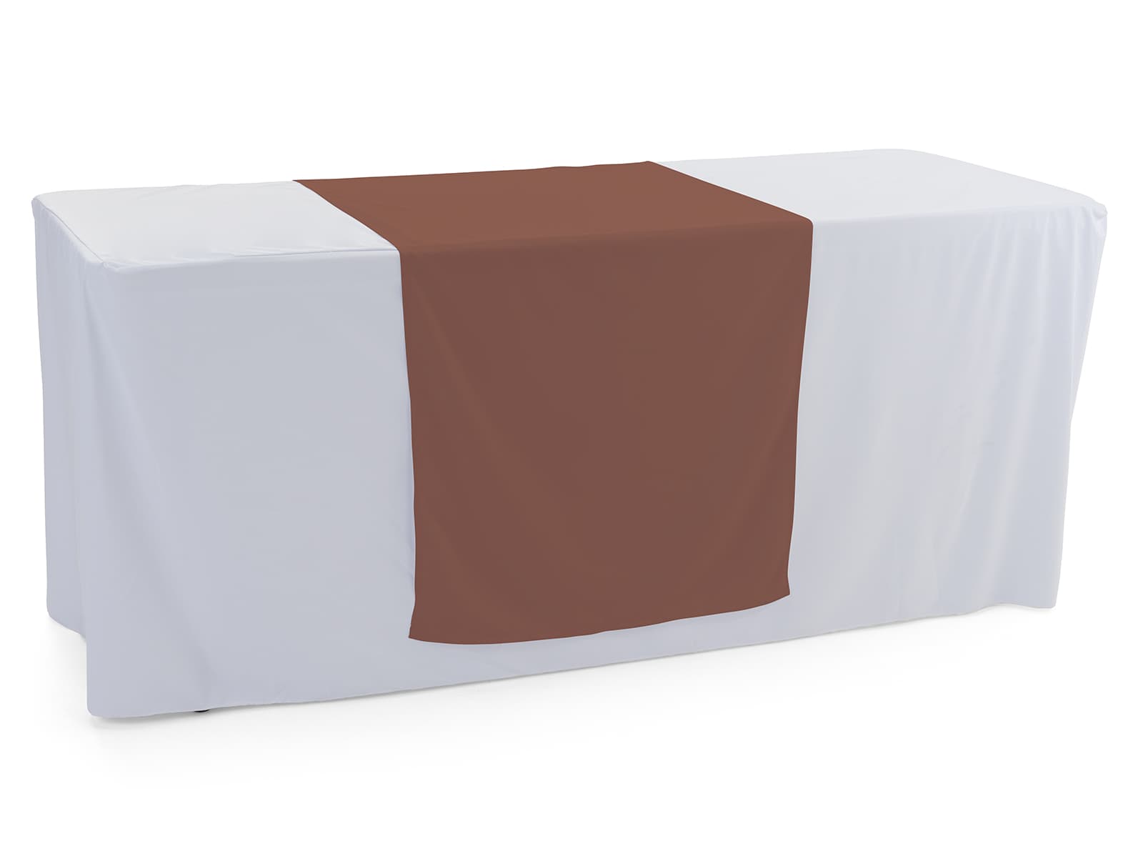Brown table runner with 6 foot design