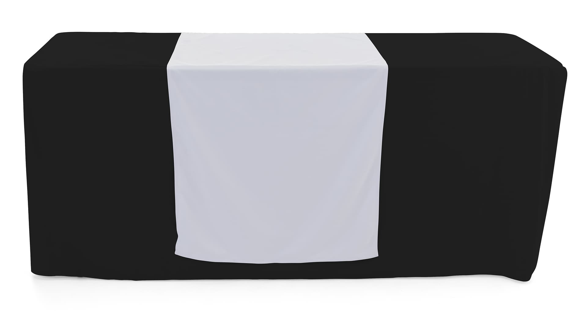 White table runner with machine washable material