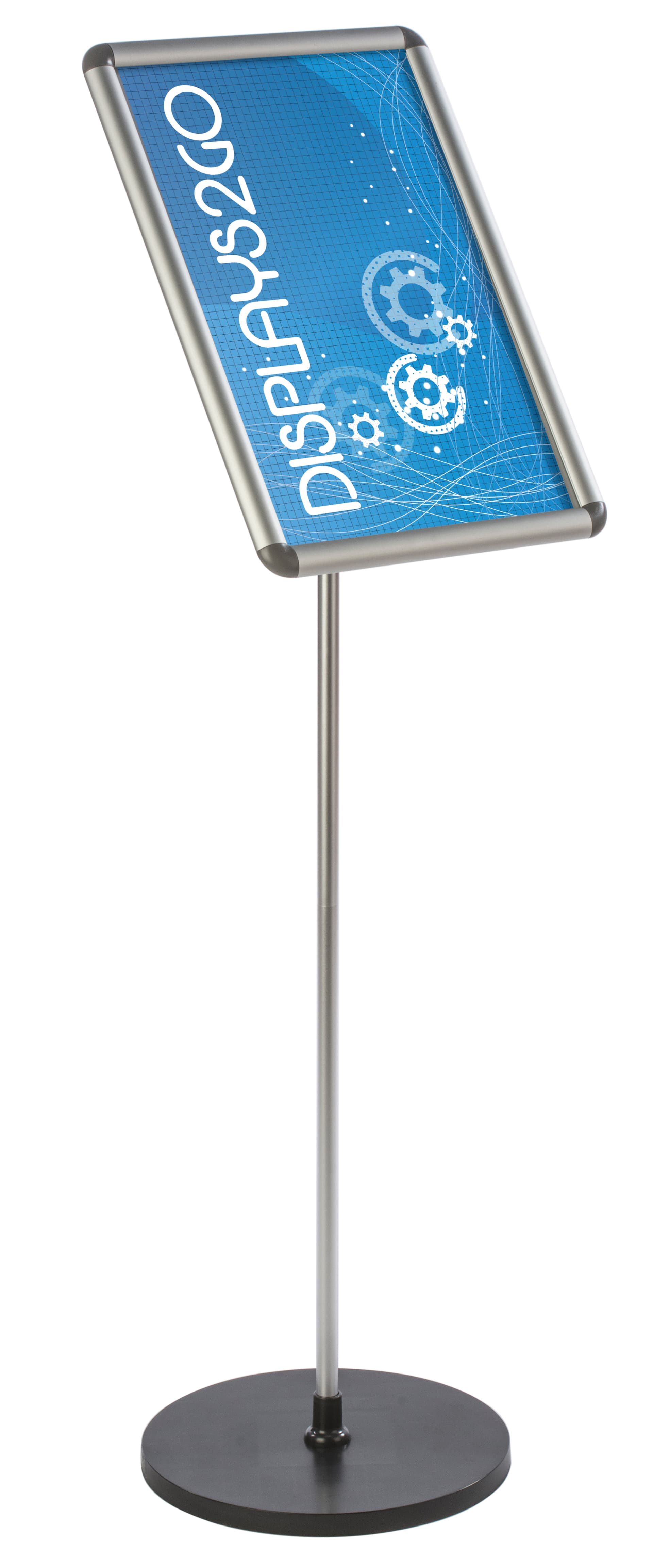 Front Loading 11 x 17 Silver Snap Frame Stand