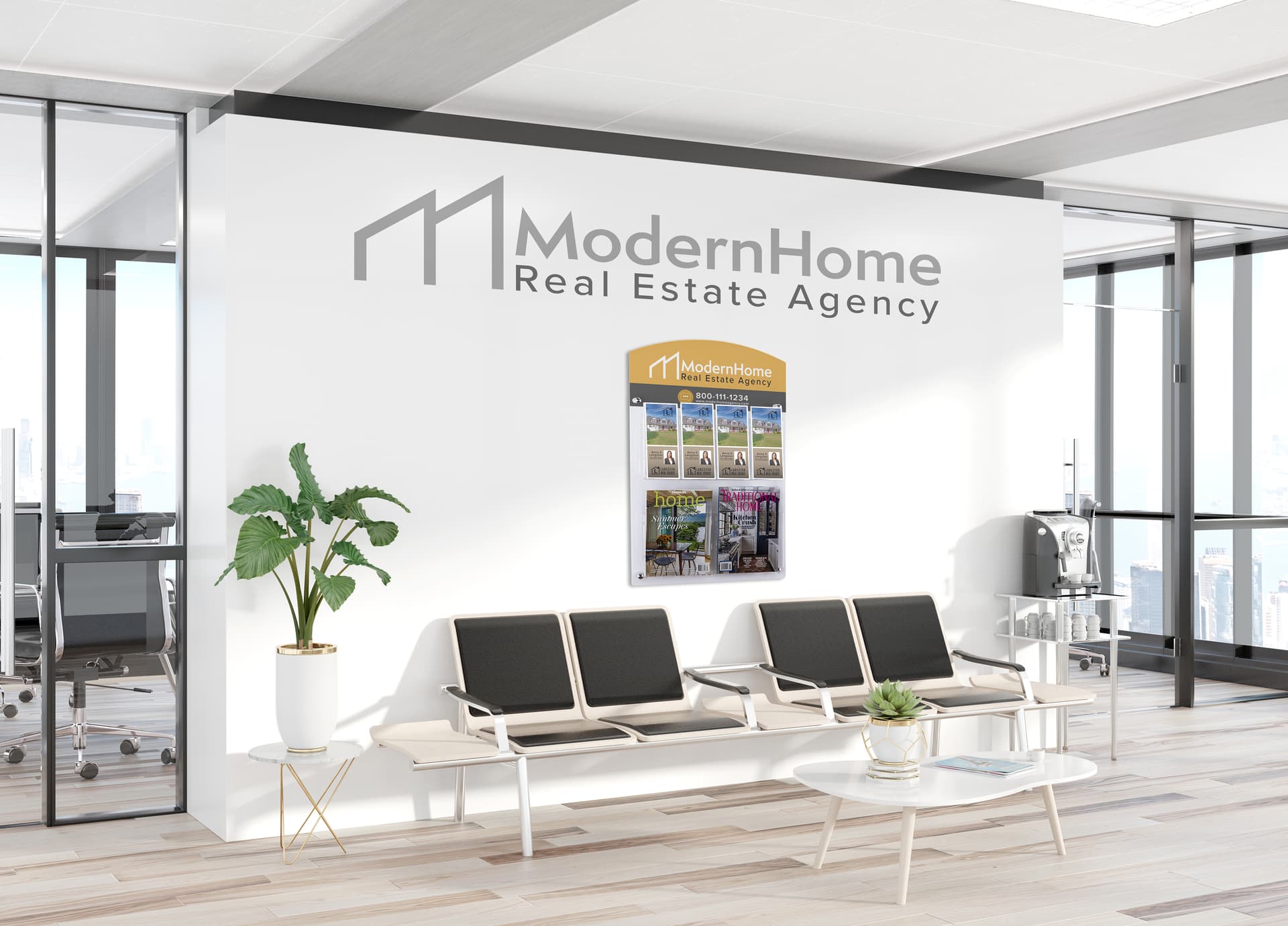 Custom printed header graphic for 2RP4 series literature holders will add a professional look to your office 