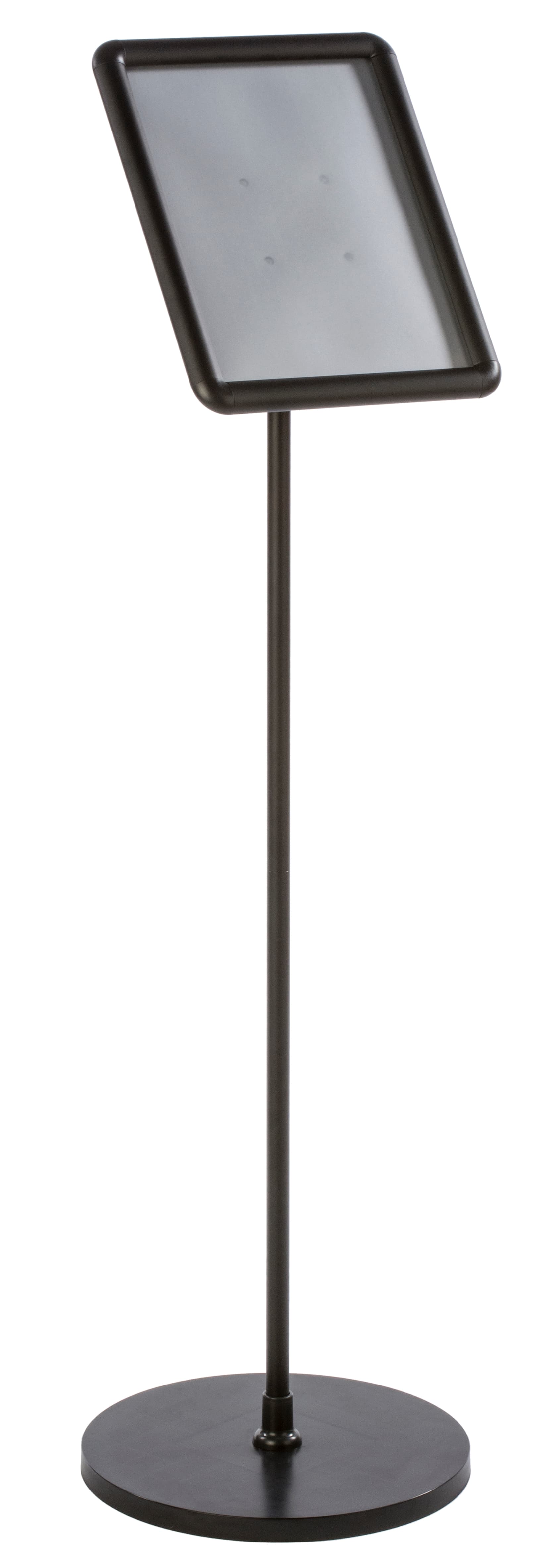 46.5" Tall 8.5 x 11 Black Snap Frame Stand