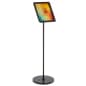 Floor Standing Menu Stand, Snap Open Frame, Tilting Bracket