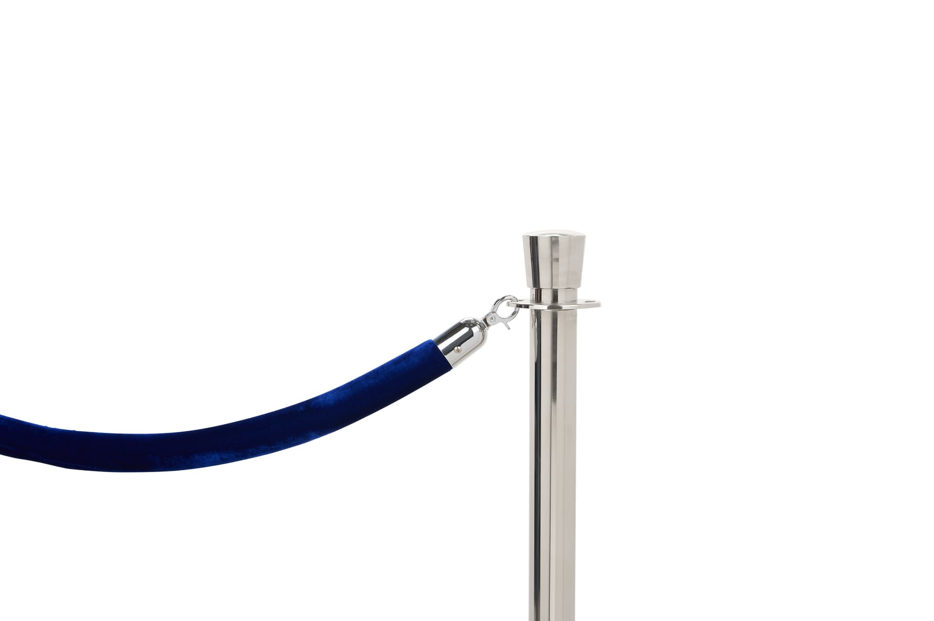 Stanchion post with 4-way belt receiver