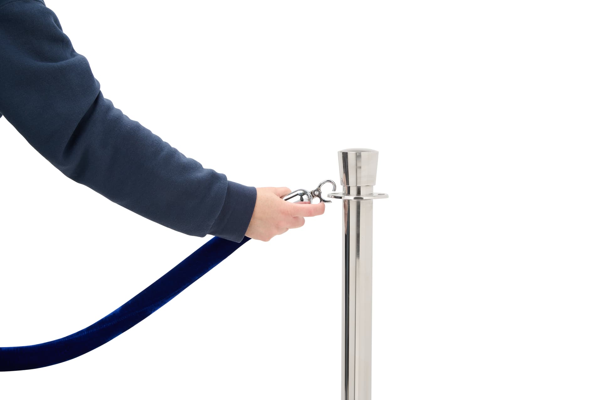 Stanchion post with modern design