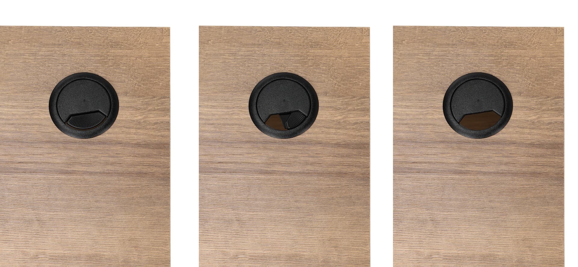 Wood host stand with cord management