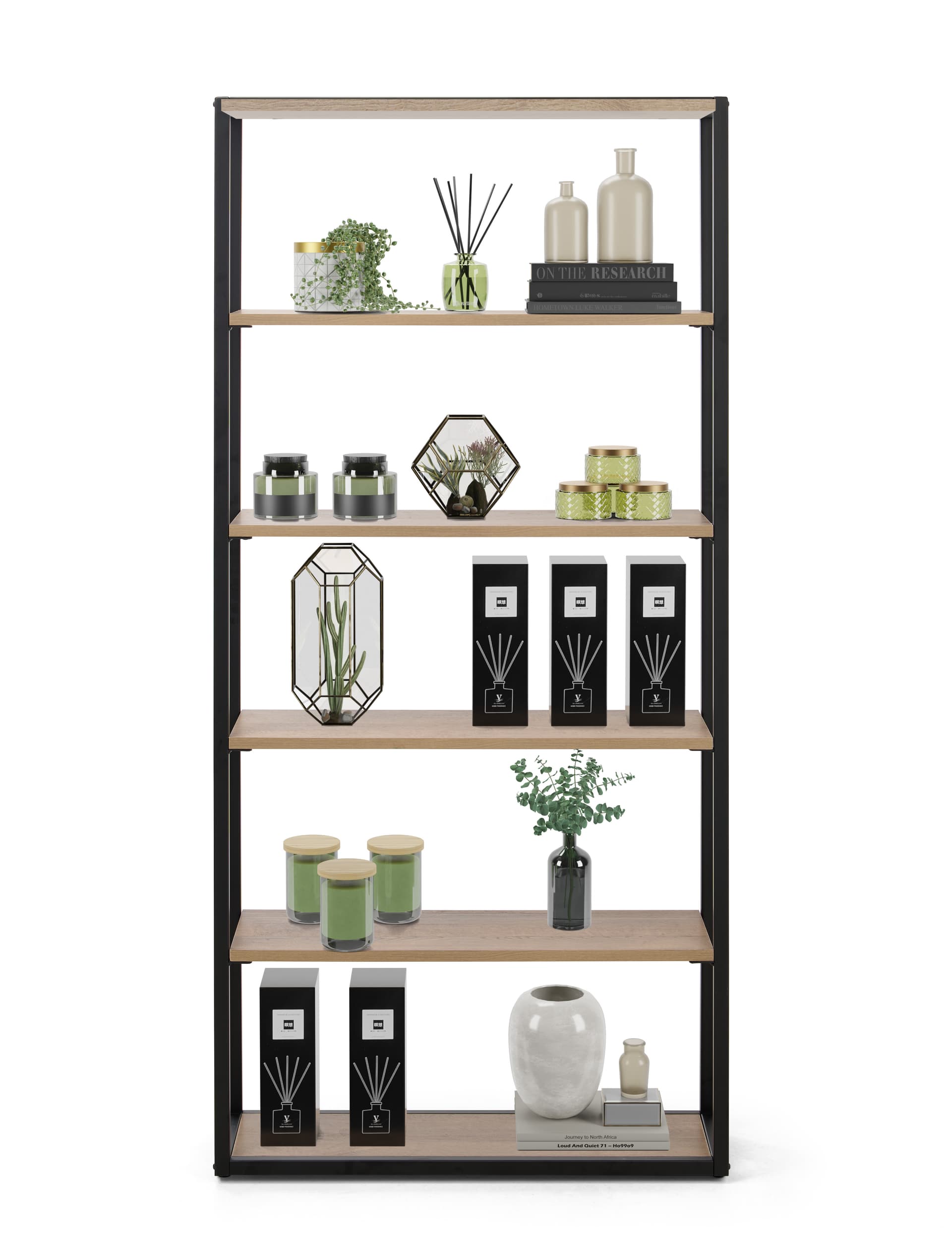 Rustic shelving unit with sturdy design