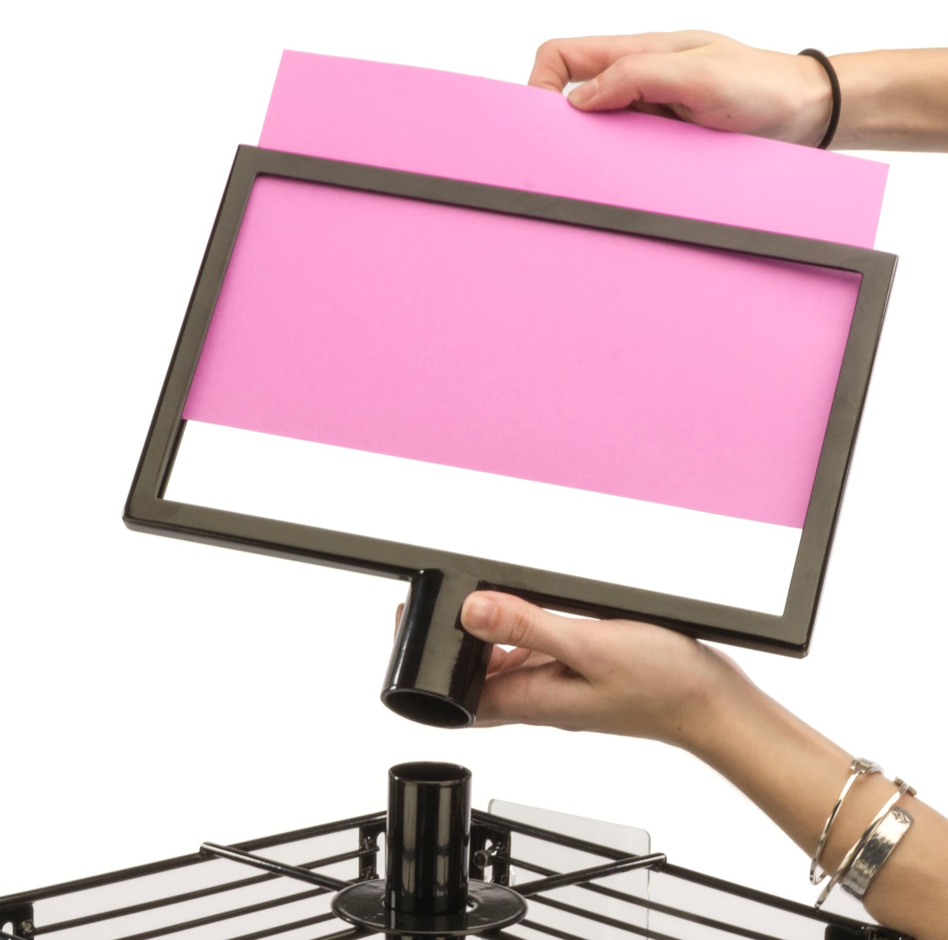 Rotating Grid Rack with Sign Holder