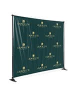 8x10 Event step and repeat backdrop with fully customizable graphic