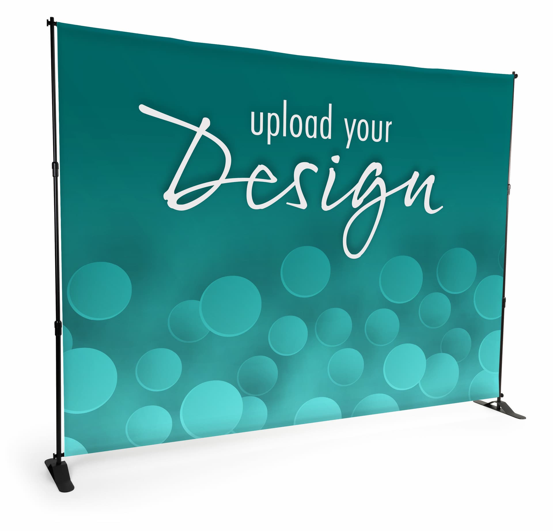 Step and repeat promo booth kit with adjustable frame