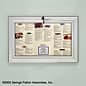 Wall Mounted Sign Holder, Swing Open, Lockable, Outdoor - Silver