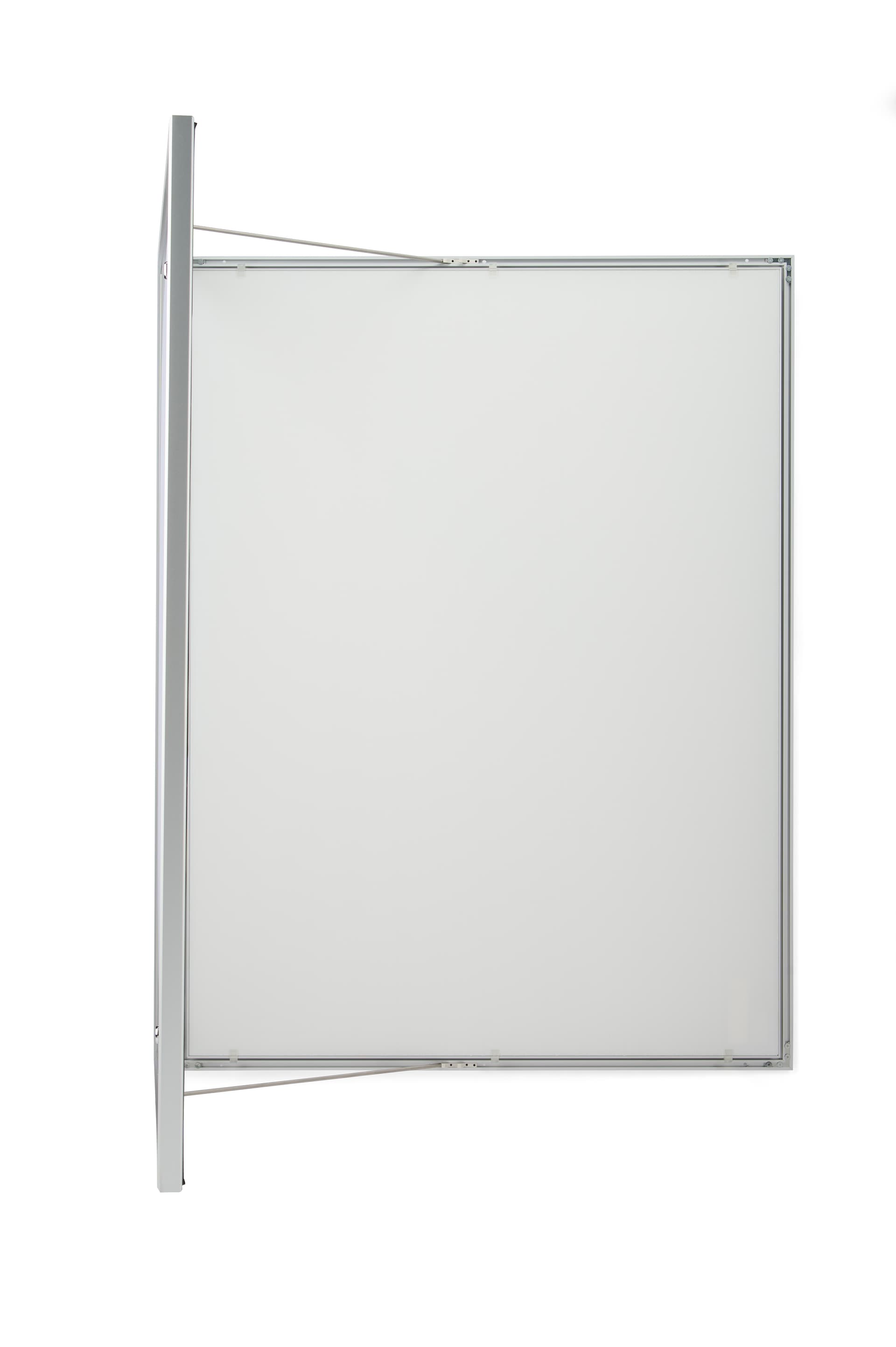 Locking poster frame with swing open door