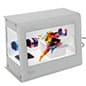 SplashBox Series Transparent LCD Digital Display w/ Clear Sides, LED Lights - White