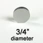 3/4" Diameter Metal Screw Covers for 4mm Screws, Set of 200 - Silver