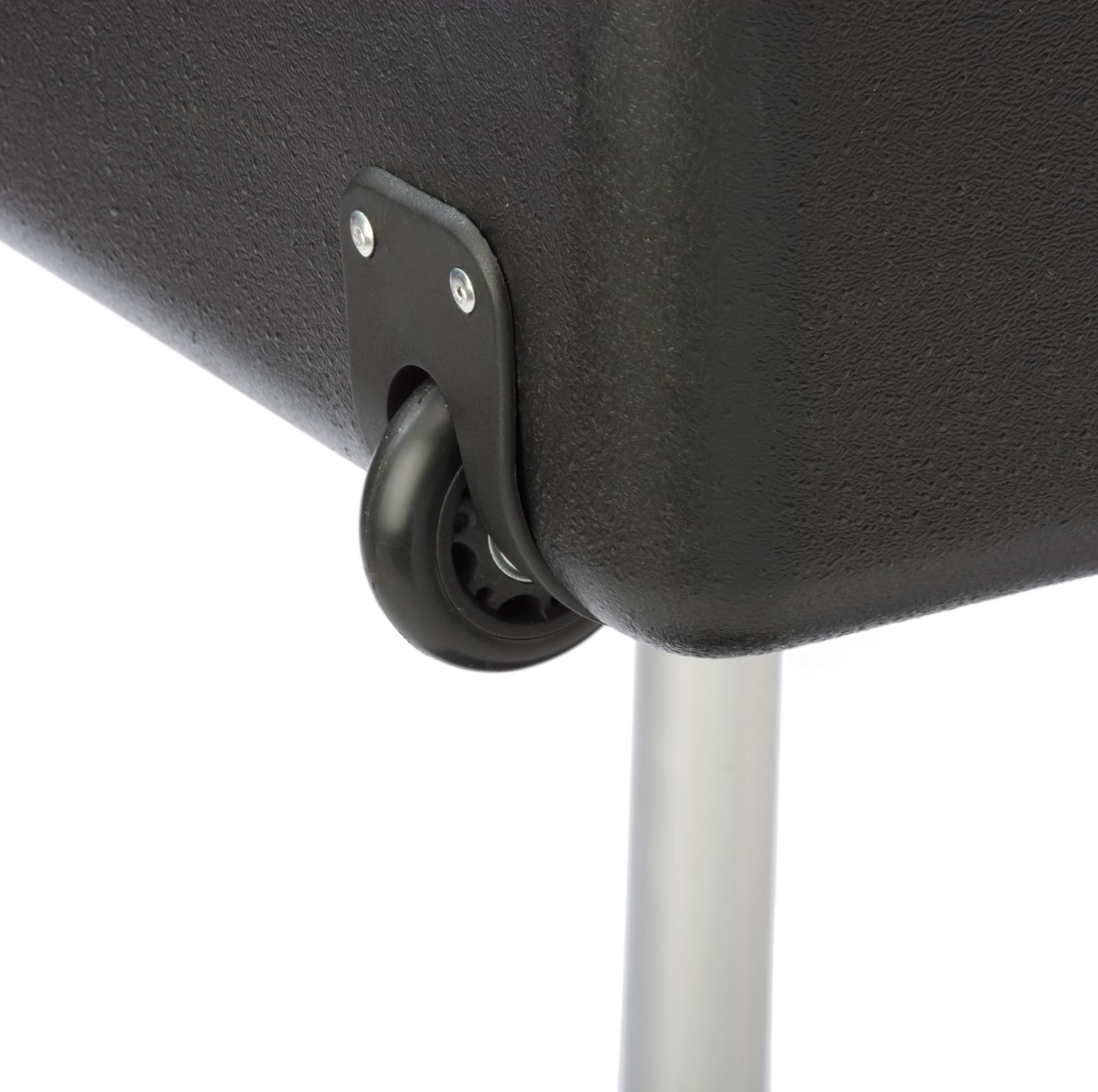 Portable counter includes hard case with wheels