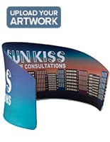 Curved and Sloped Exhibit Banner Stand 