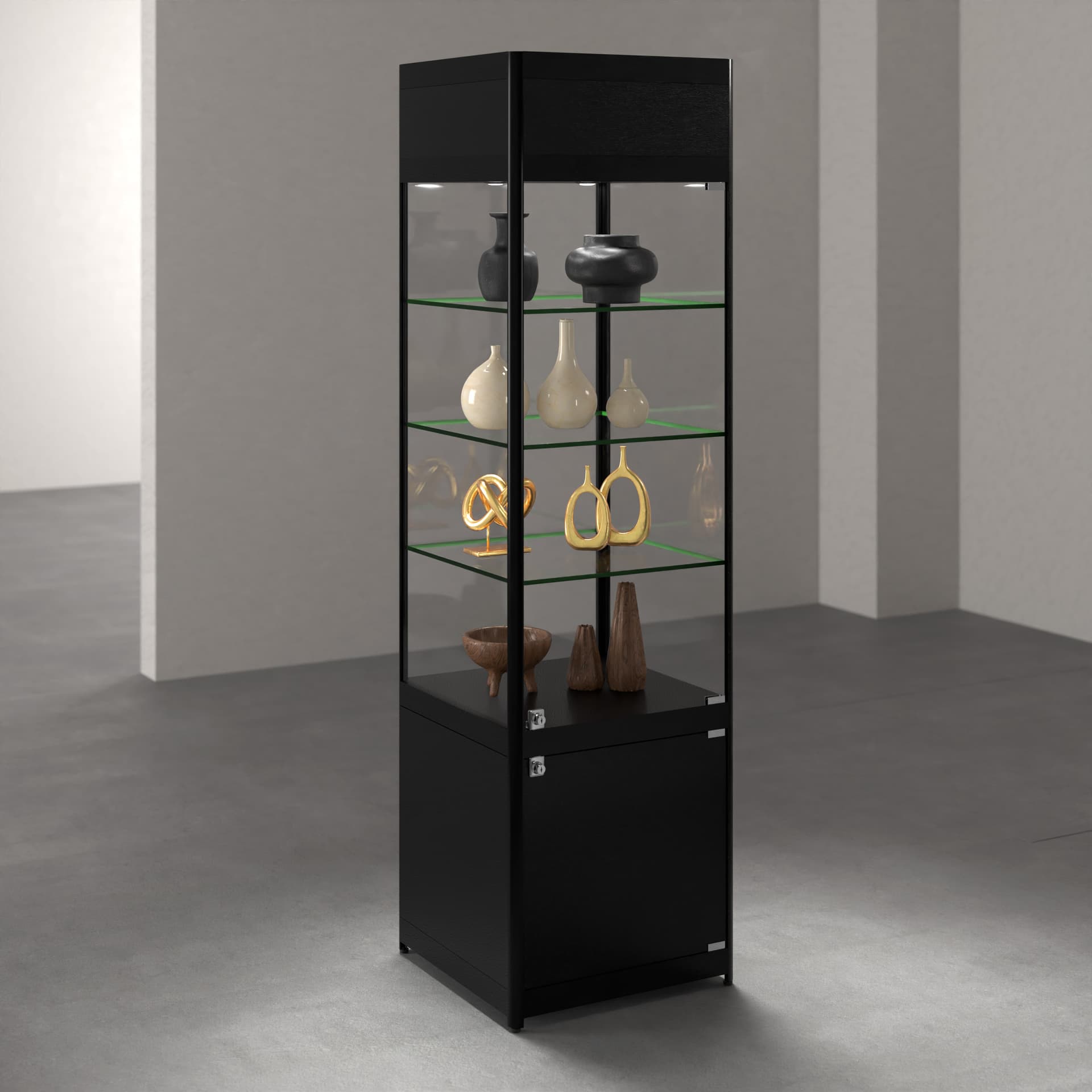 LED retail tower in neutral room