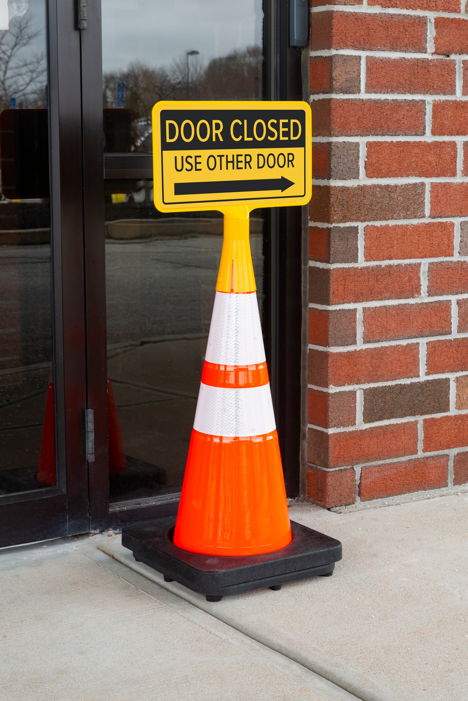 Custom traffic cone sign topper 