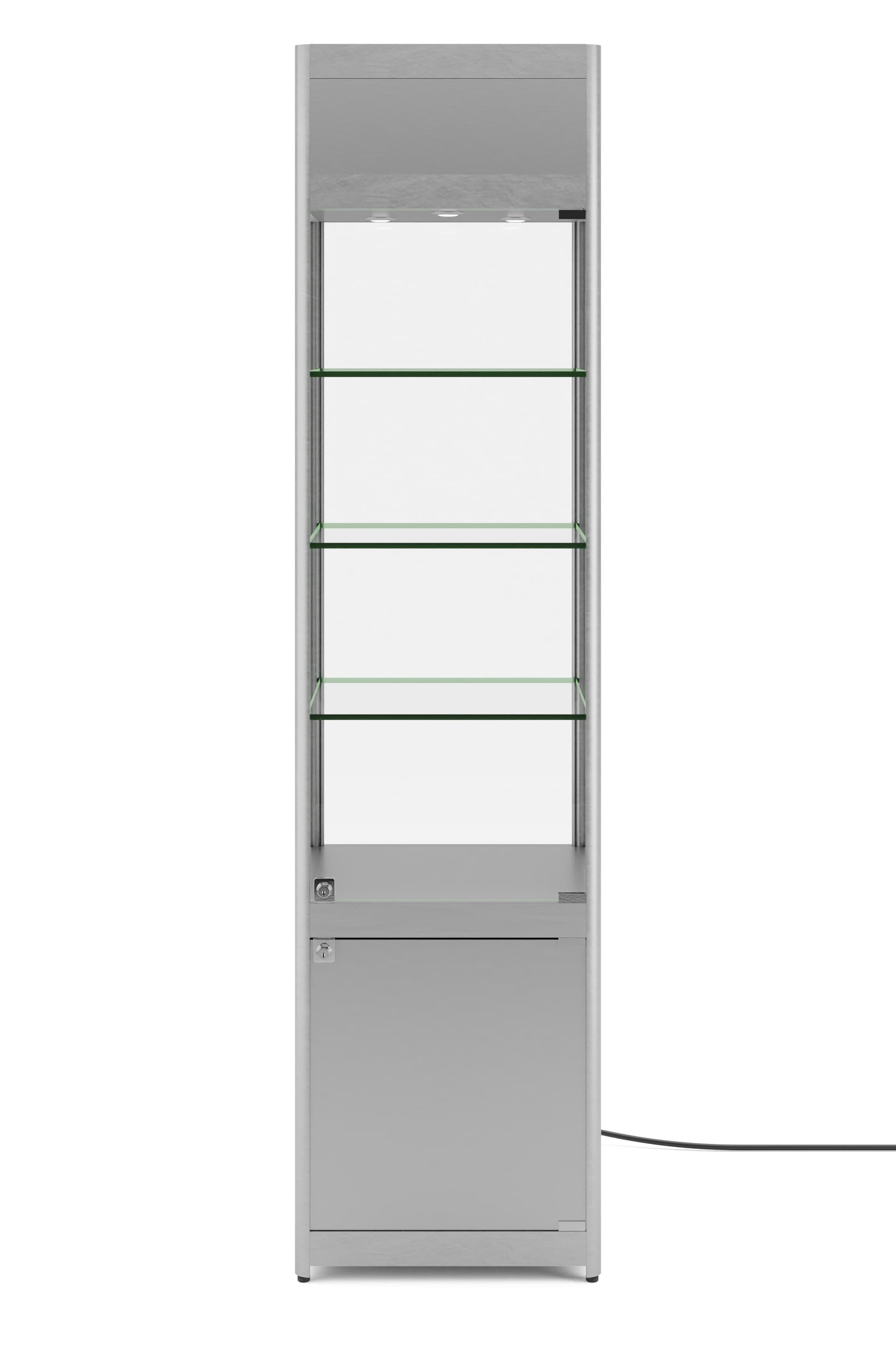 Light up retail tower with  16.5" shelf width
